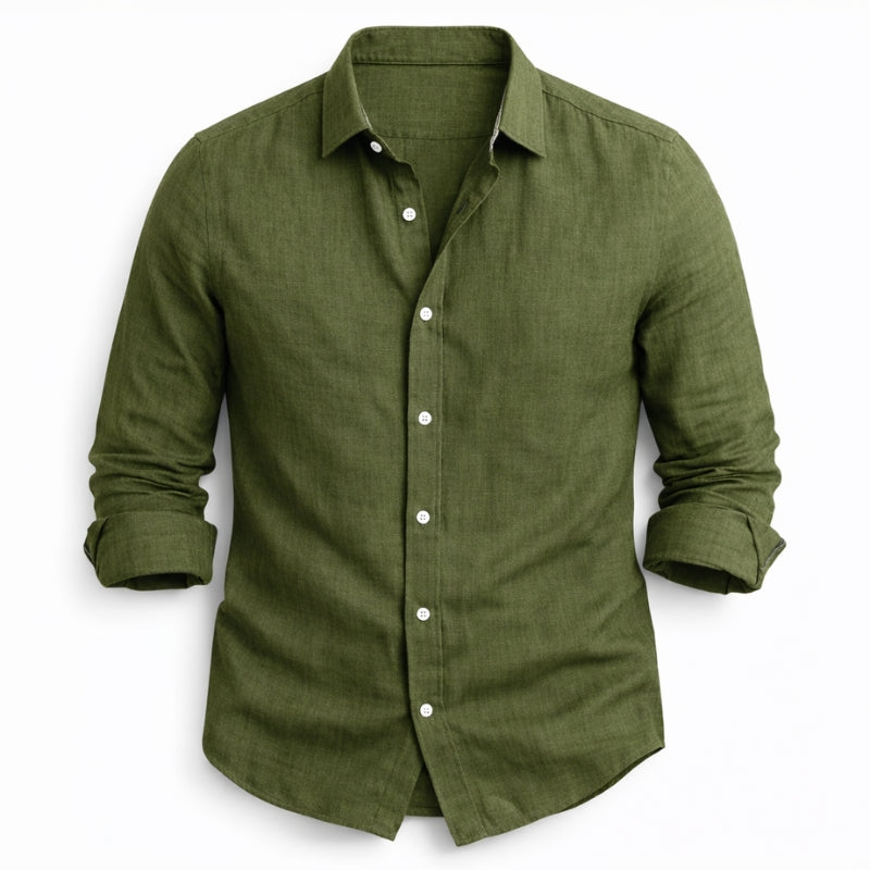 GABRIEL™ | Chemise à manches longues pour homme en coton et lin