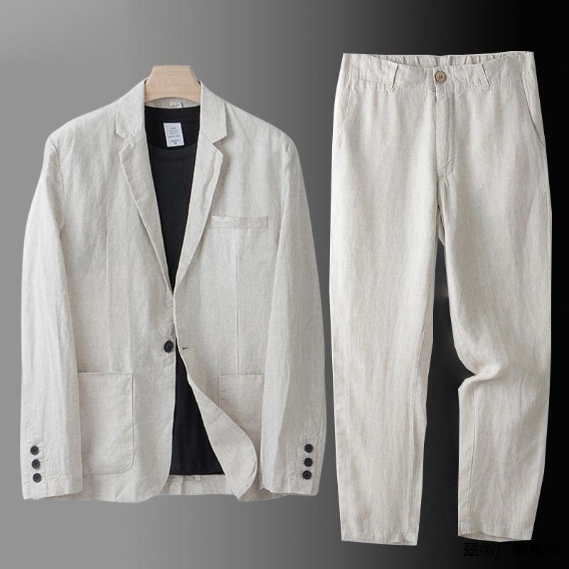 GABRIEL™ | Costume homme en lin et coton