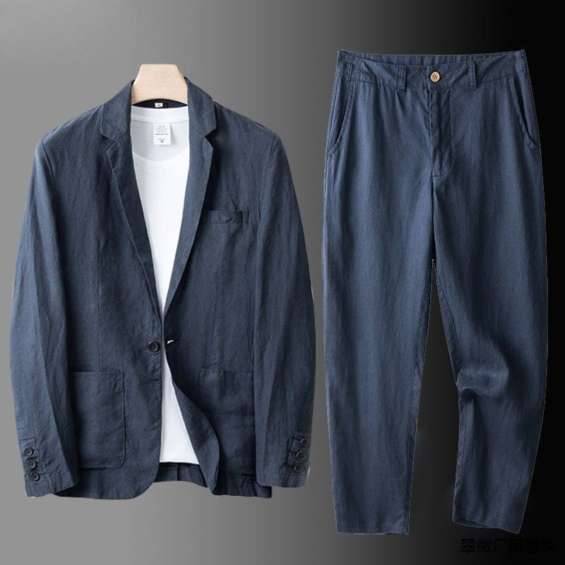 GABRIEL™ | Costume homme en lin et coton