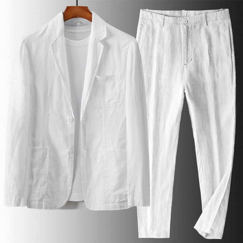 GABRIEL™ | Ensemble blazer et pantalon en lin pour homme