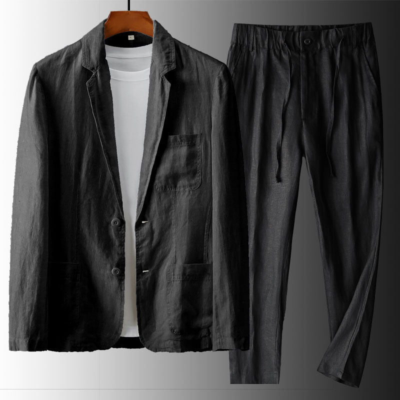 GABRIEL™ | Ensemble blazer et pantalon en lin pour homme