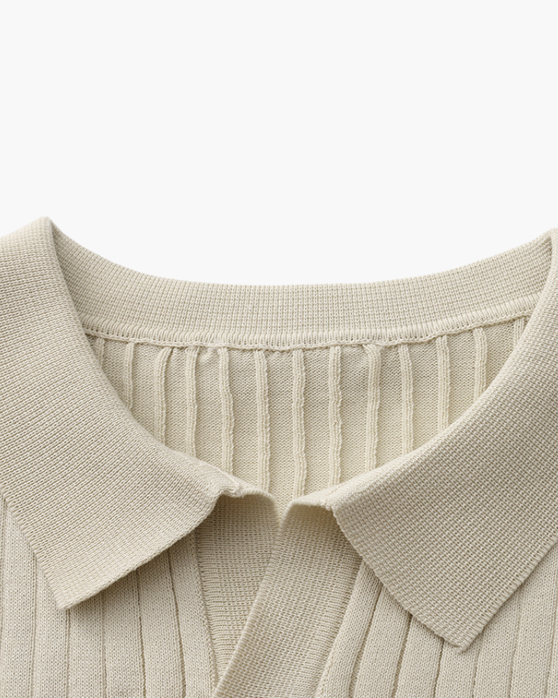 GABRIEL™ | Polo Maille Côtelée