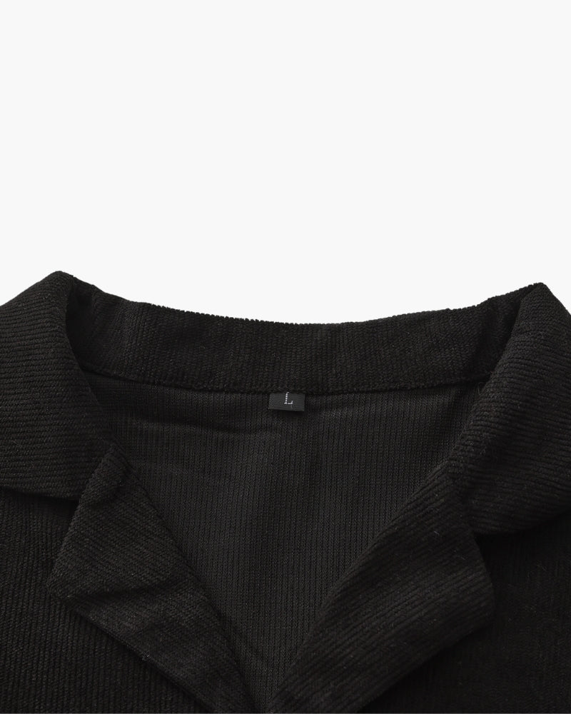 GABRIEL™ | Ensemble Velours Côtelé Chemise Short