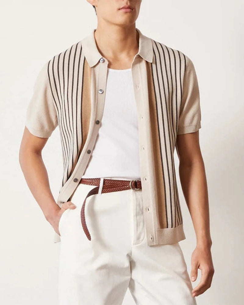GABRIEL™ | Polo Maille Rayé