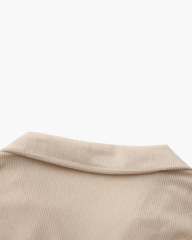 GABRIEL™ | Ensemble Velours Côtelé Chemise Short