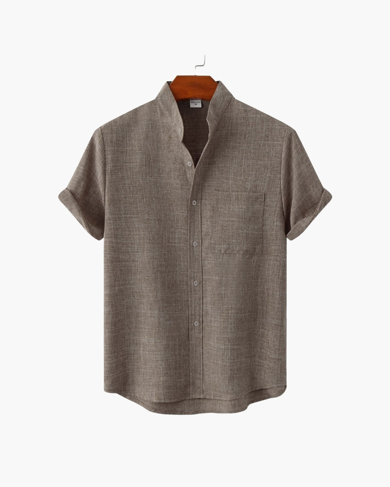 GABRIEL™ | Chemise Col Mao Manches Courtes