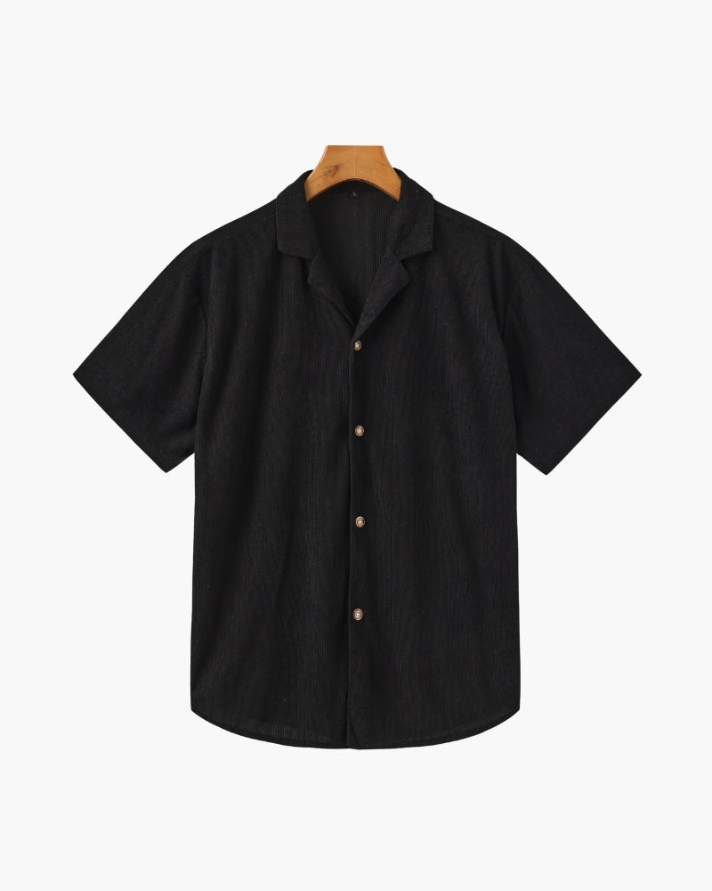 GABRIEL™ | Ensemble Velours Côtelé Chemise Short