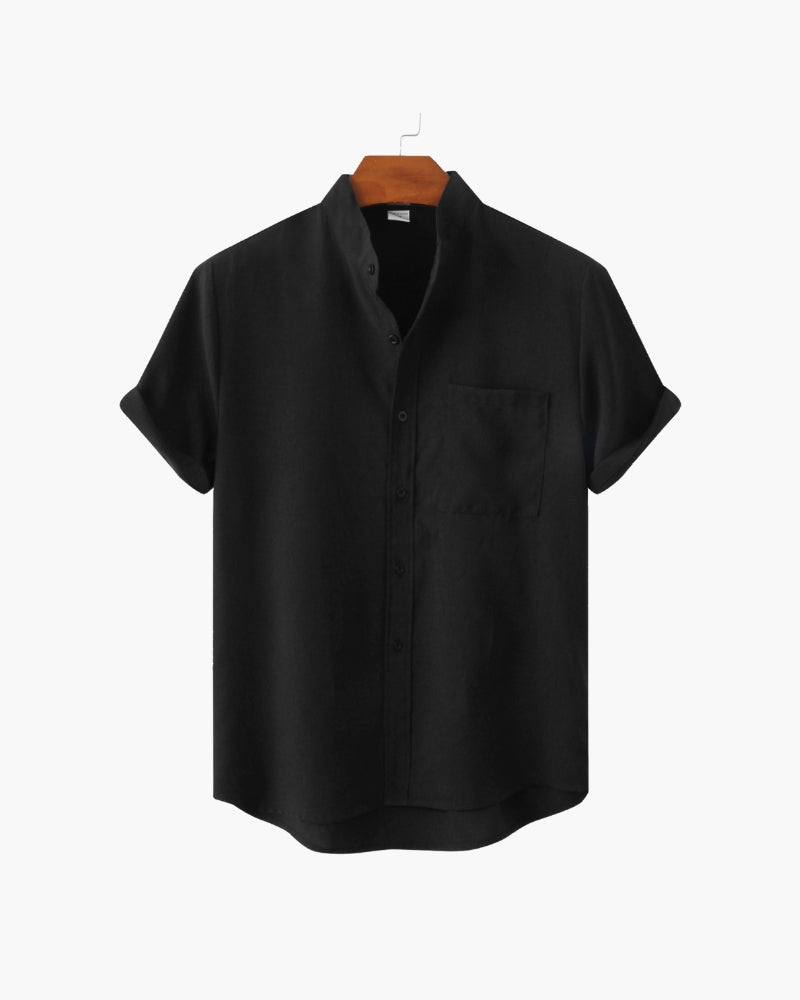 GABRIEL™ | Chemise Col Mao Manches Courtes