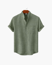 GABRIEL™ | Chemise Col Mao Manches Courtes