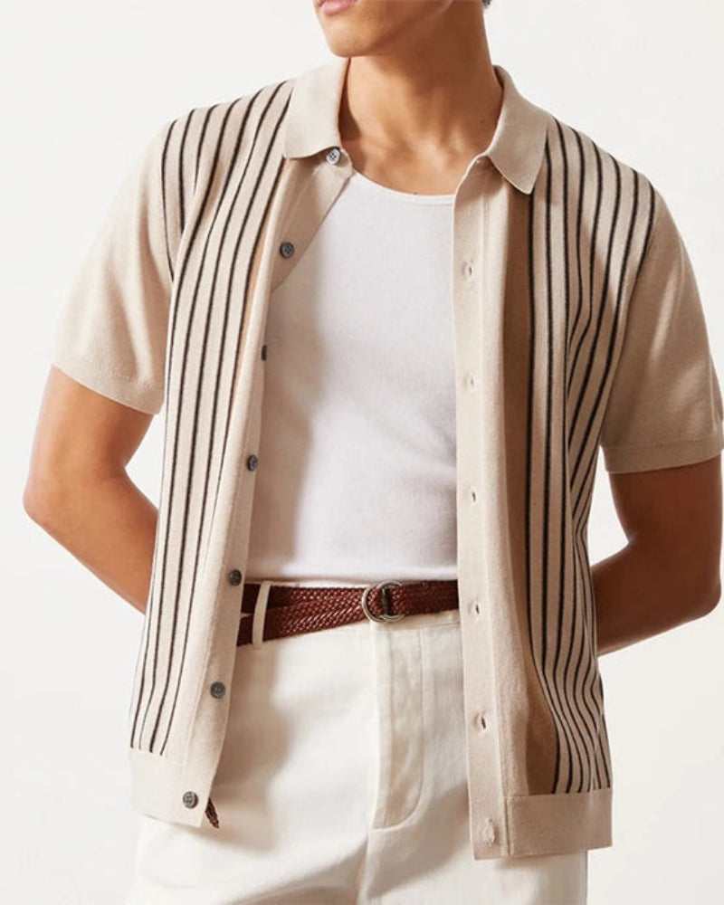 GABRIEL™ | Polo Maille Rayé