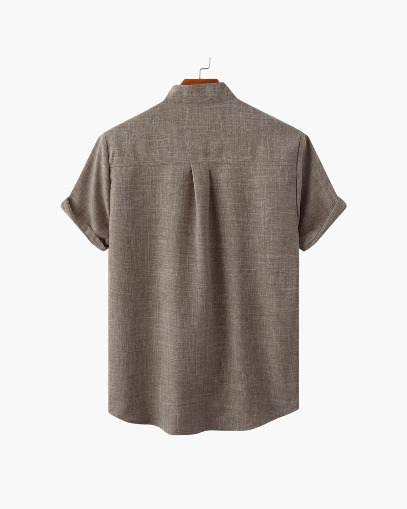 GABRIEL™ | Chemise Col Mao Manches Courtes