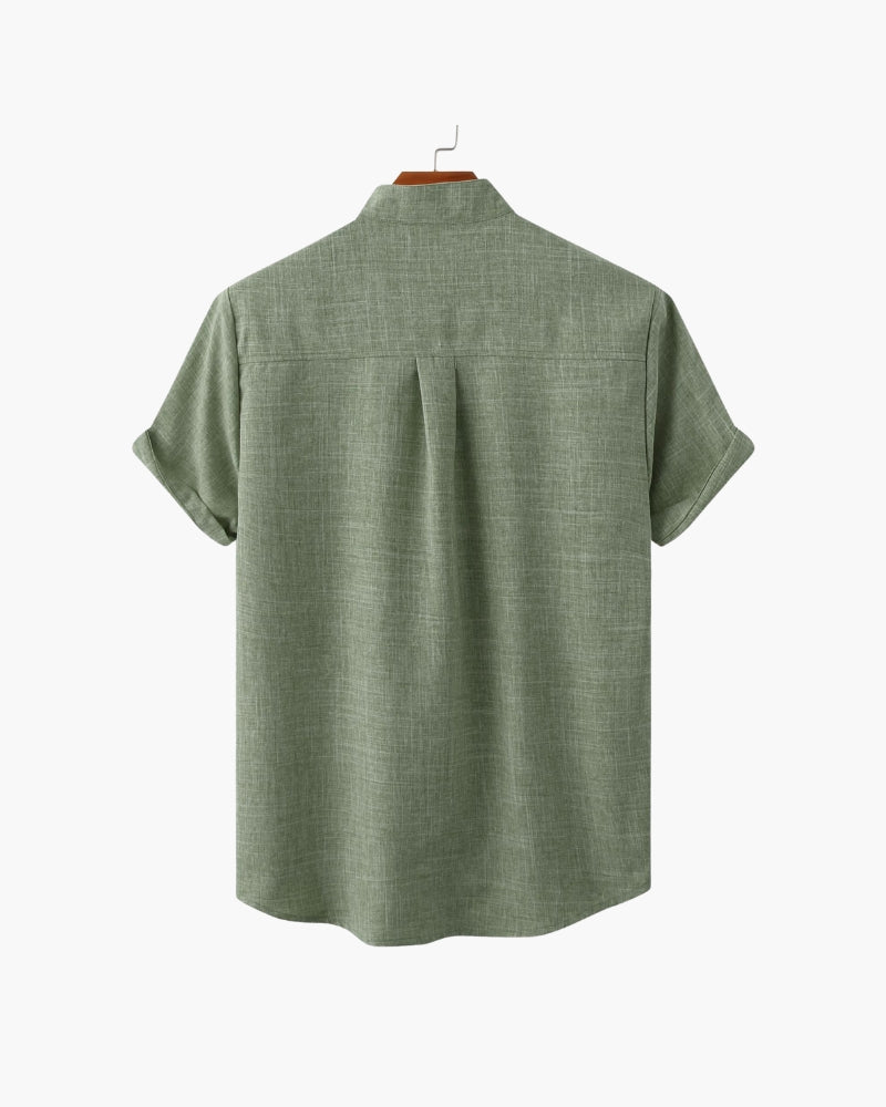 GABRIEL™ | Chemise Col Mao Manches Courtes