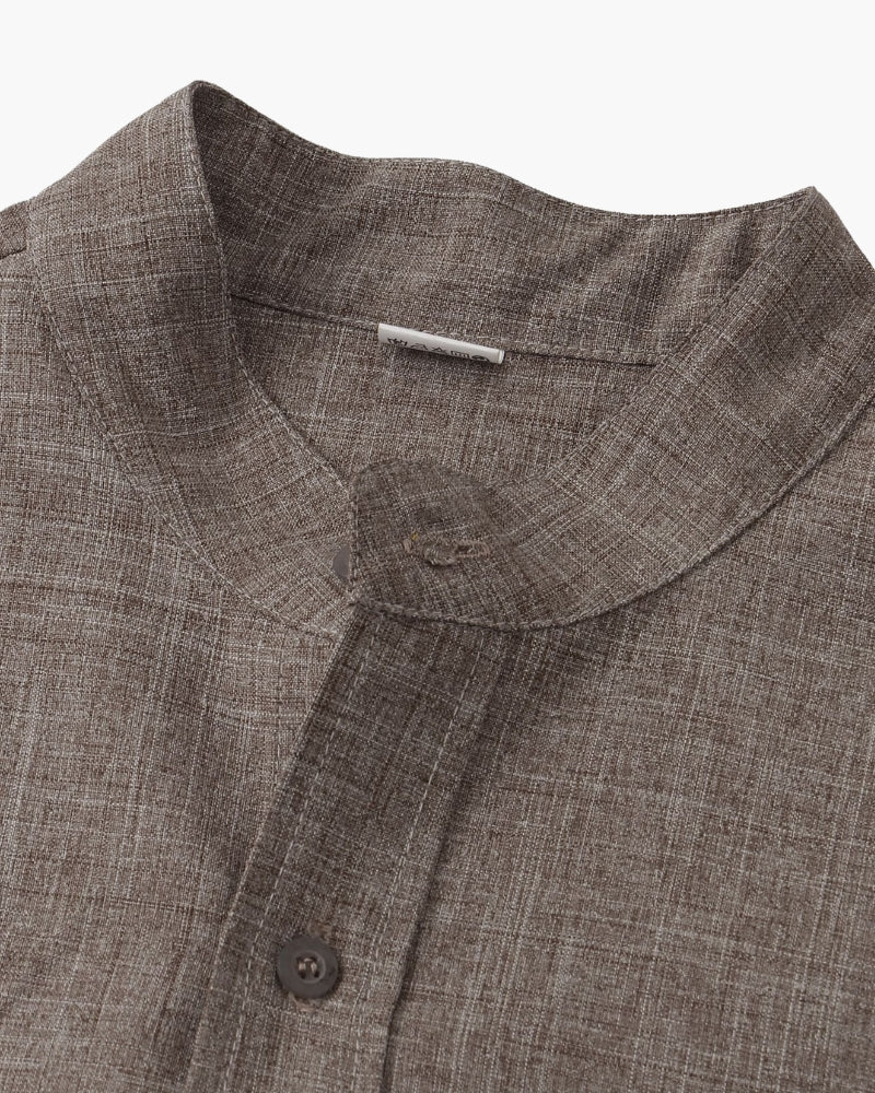 GABRIEL™ | Chemise Col Mao Manches Courtes