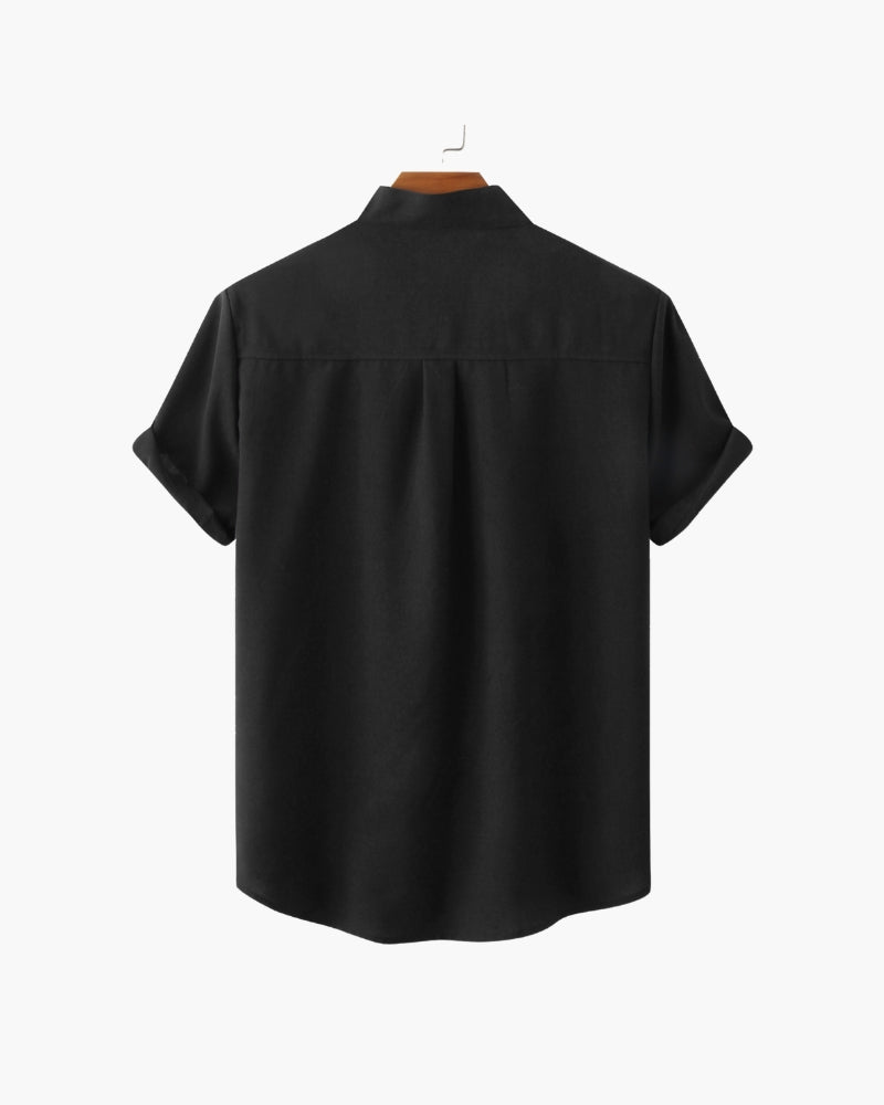 GABRIEL™ | Chemise Col Mao Manches Courtes