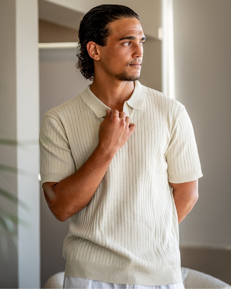 GABRIEL™ | Polo Maille Côtelée