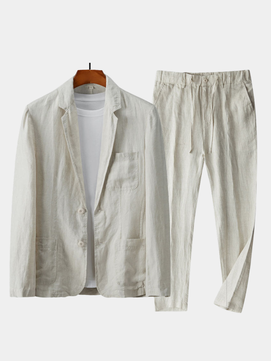 GABRIEL™ | Ensemble blazer et pantalon en lin pour homme