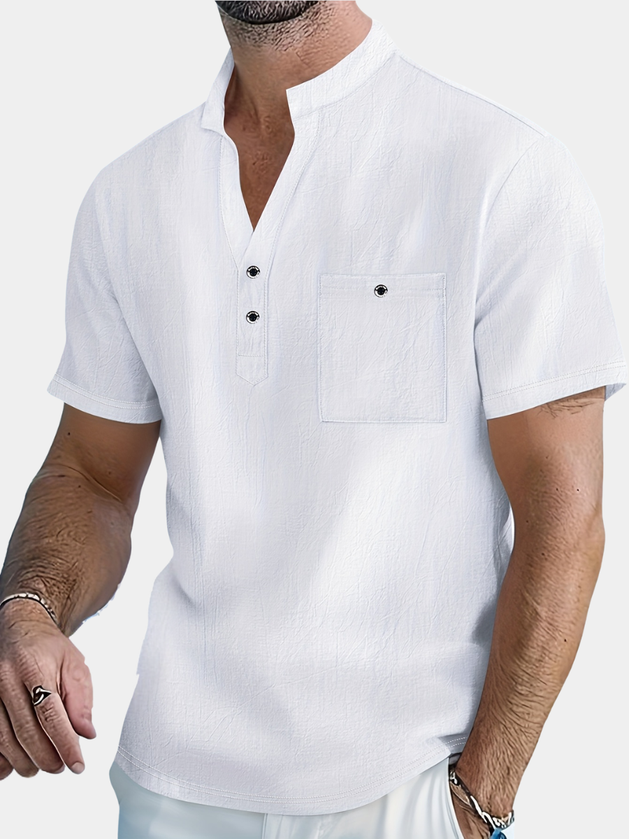 GABRIEL™ | Chemise Henley en lin pour homme