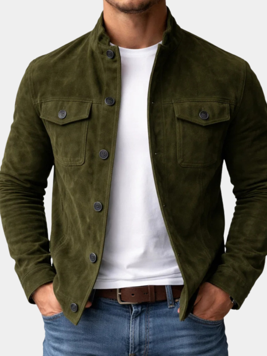 GABRIEL™ | Veste saharienne robuste en daim pour homme