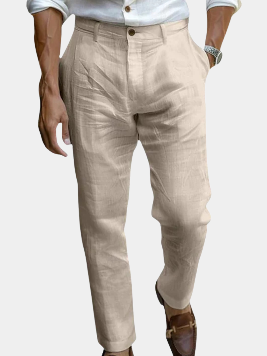 GABRIEL™ | Pantalon plissé en lin pour homme
