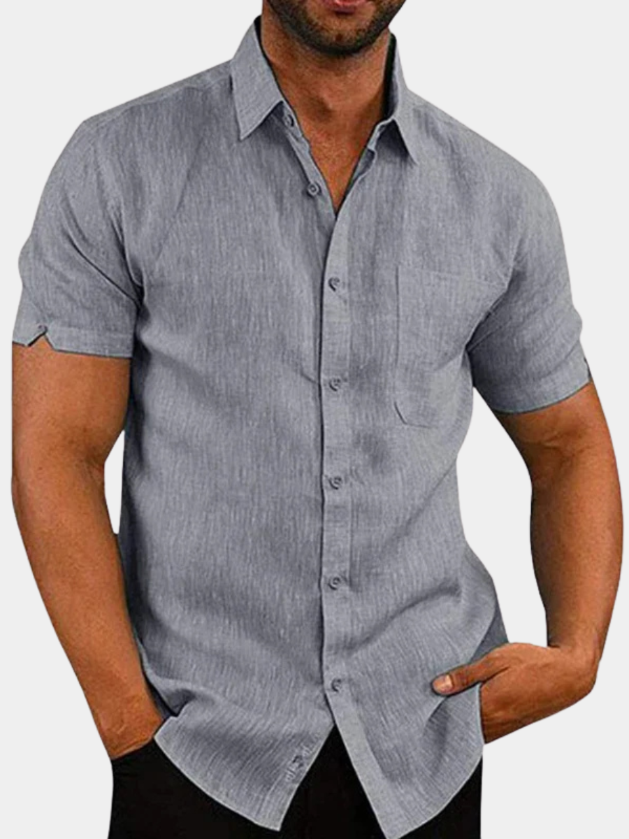 GABRIEL™ | Chemise en lin à manches courtes pour homme