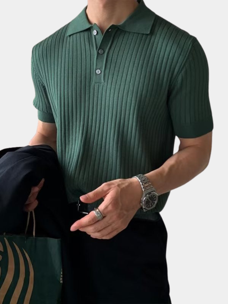 GABRIEL™ | Polo côtelé en coton pour homme