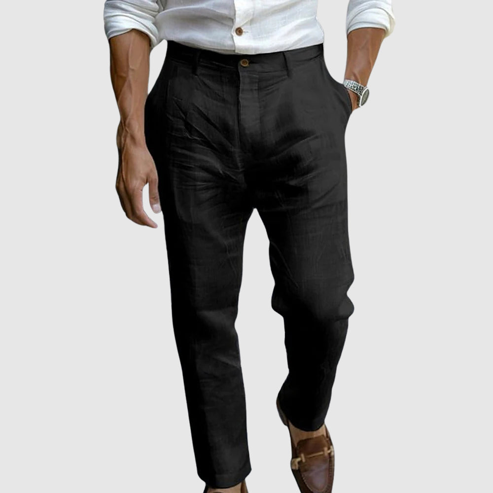 GABRIEL™ | Pantalon plissé en lin pour homme