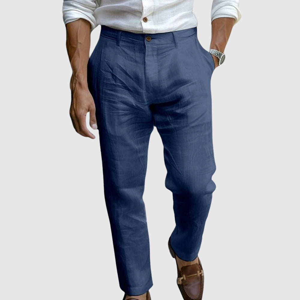 GABRIEL™ | Pantalon plissé en lin pour homme