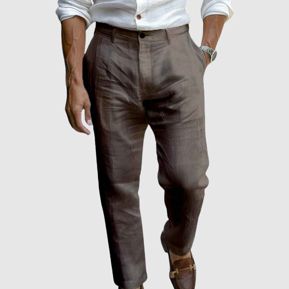 GABRIEL™ | Pantalon plissé en lin pour homme