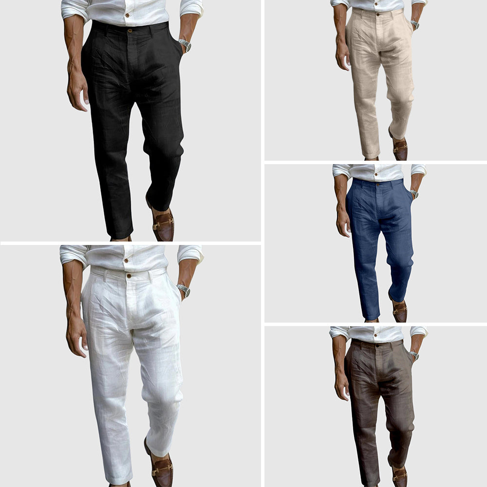 GABRIEL™ | Pantalon plissé en lin pour homme