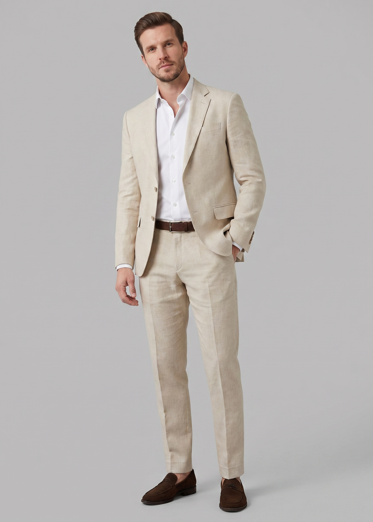 GABRIEL™ | Costume deux pièces pour homme en mélange de lin