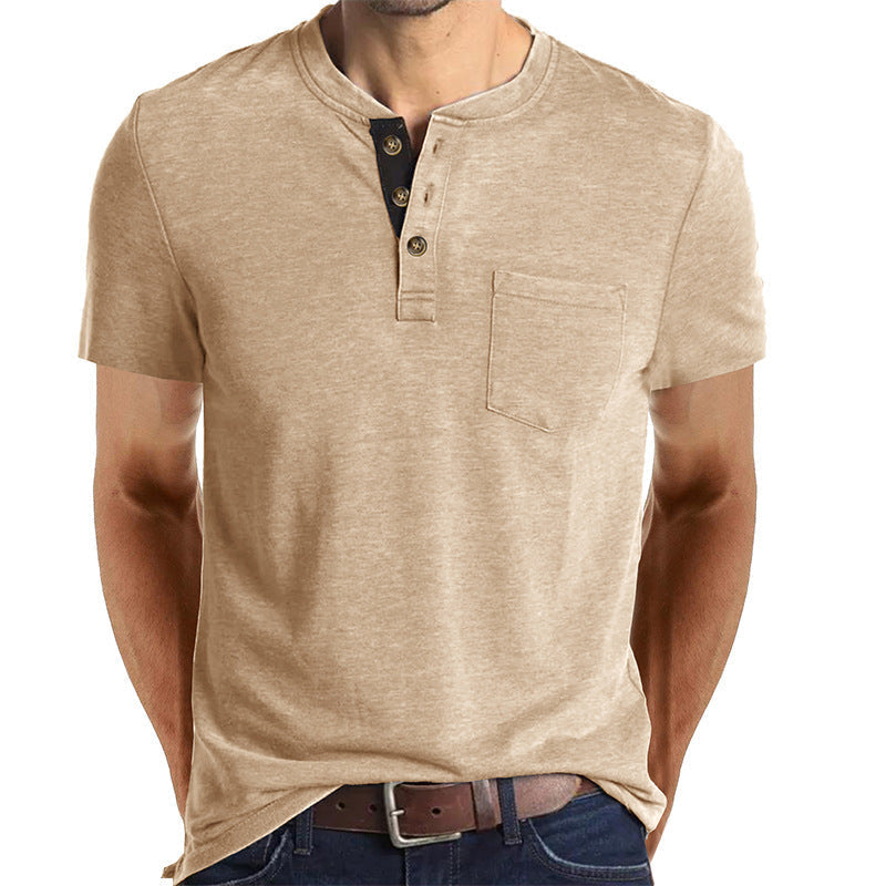 GABRIEL™ | T-shirt homme à patte de boutonnage