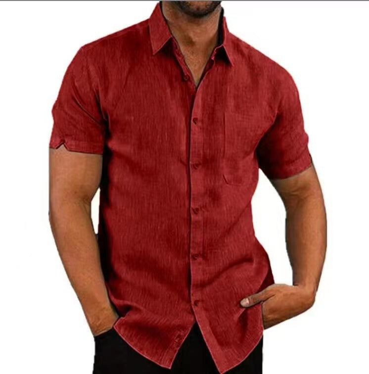 GABRIEL™ | Chemise en lin à manches courtes pour homme