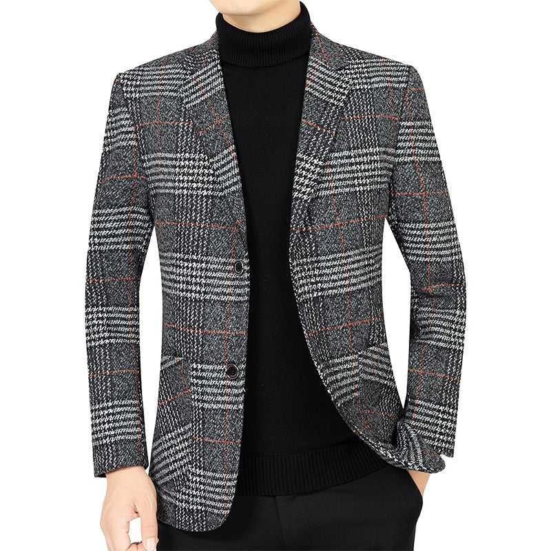 GABRIEL™ | Blazer homme en tweed à motif pied-de-poule
