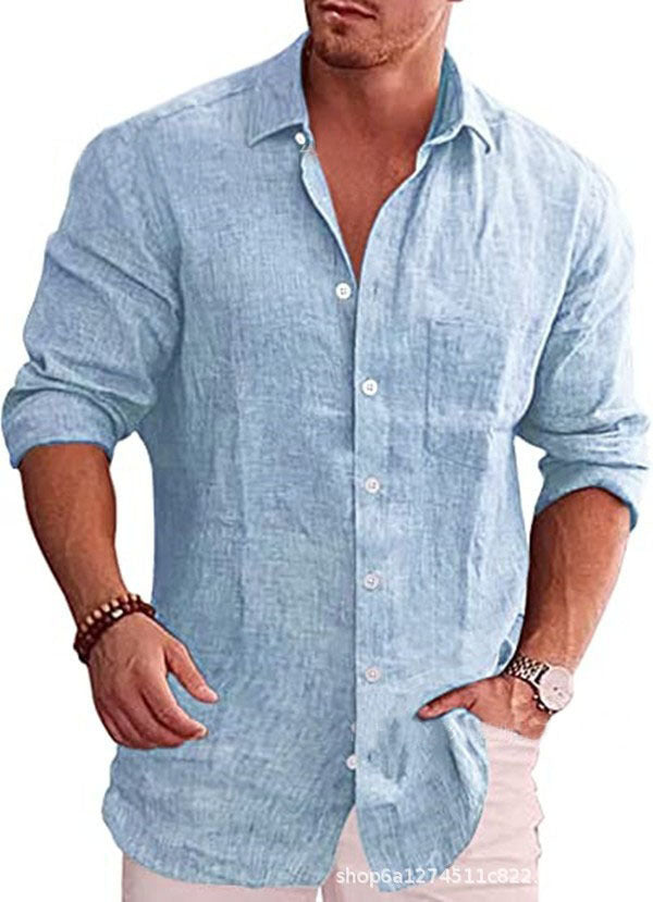 GABRIEL™ | Chemise à manches longues pour homme en coton et lin