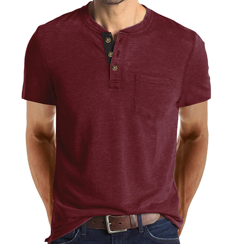 GABRIEL™ | T-shirt homme à patte de boutonnage