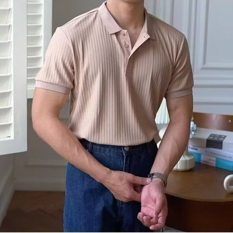 GABRIEL™ | Polo côtelé en coton pour homme