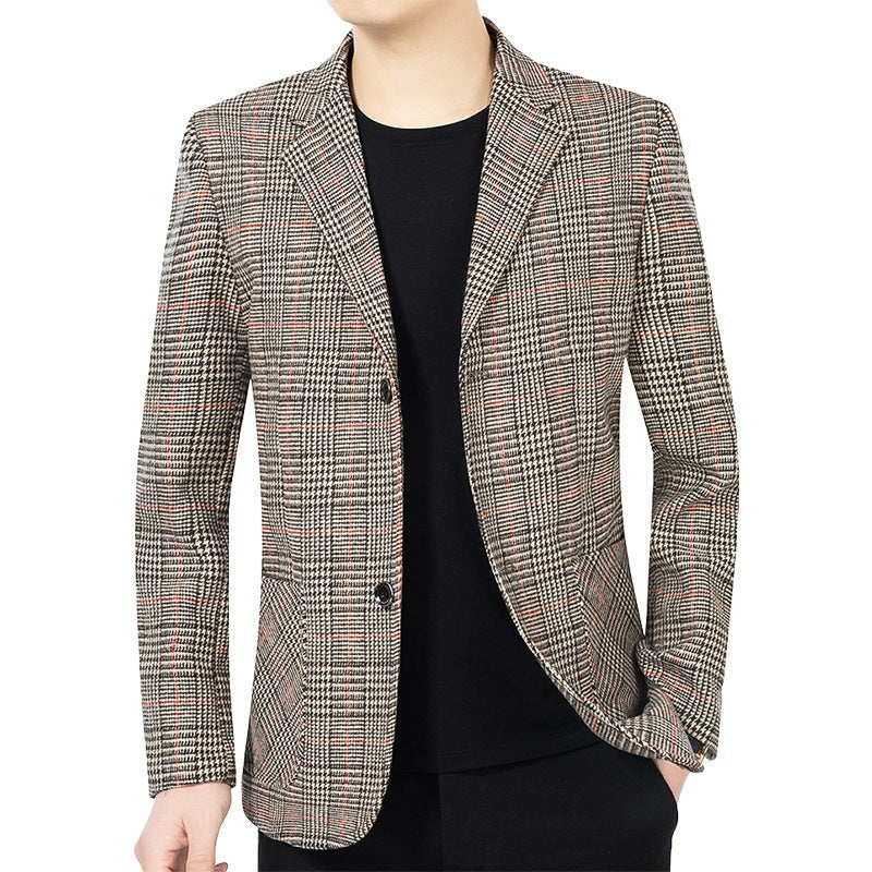 GABRIEL™ | Blazer homme en tweed à motif pied-de-poule