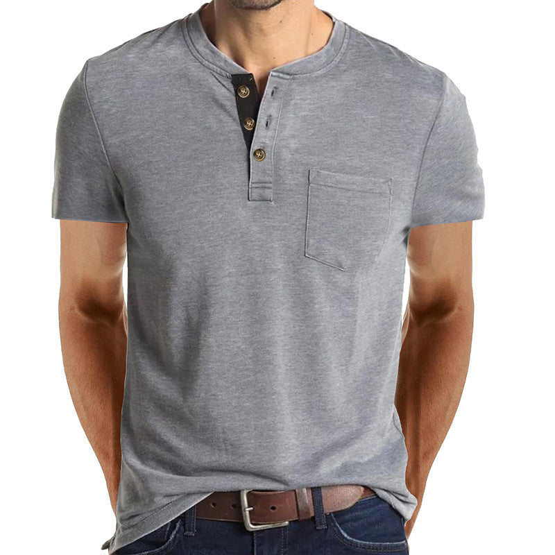GABRIEL™ | T-shirt homme à patte de boutonnage