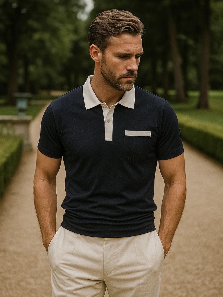 GABRIEL™ | Polo à col contrasté