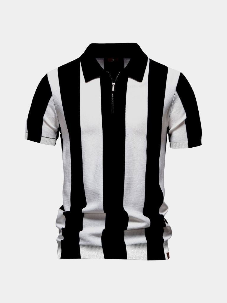 GABRIEL™ | Polo zippé à rayures