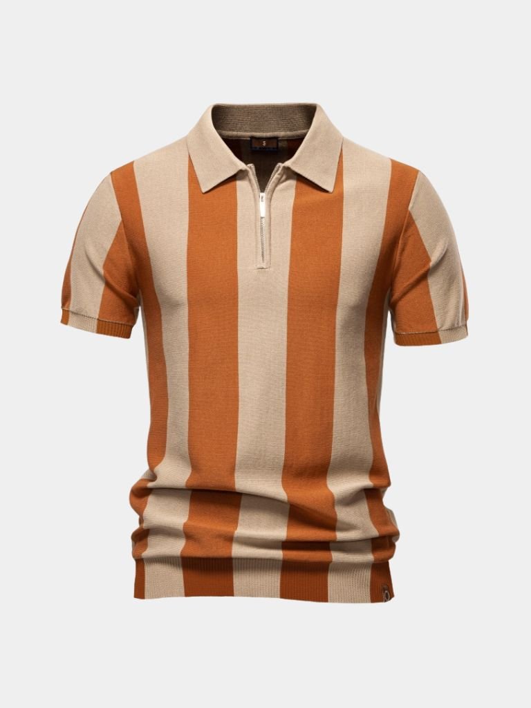 GABRIEL™ | Polo zippé à rayures