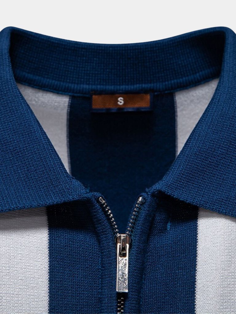 GABRIEL™ | Polo zippé à rayures