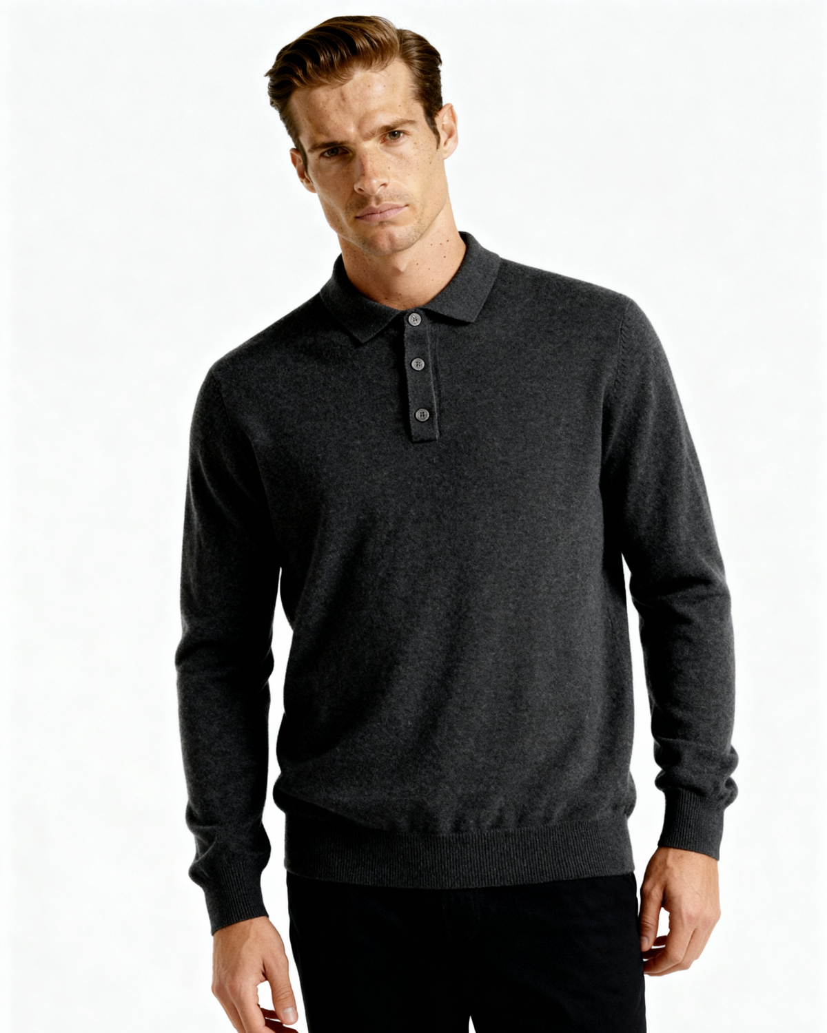 GABRIEL™ | Polo Cachemire Maille Dense