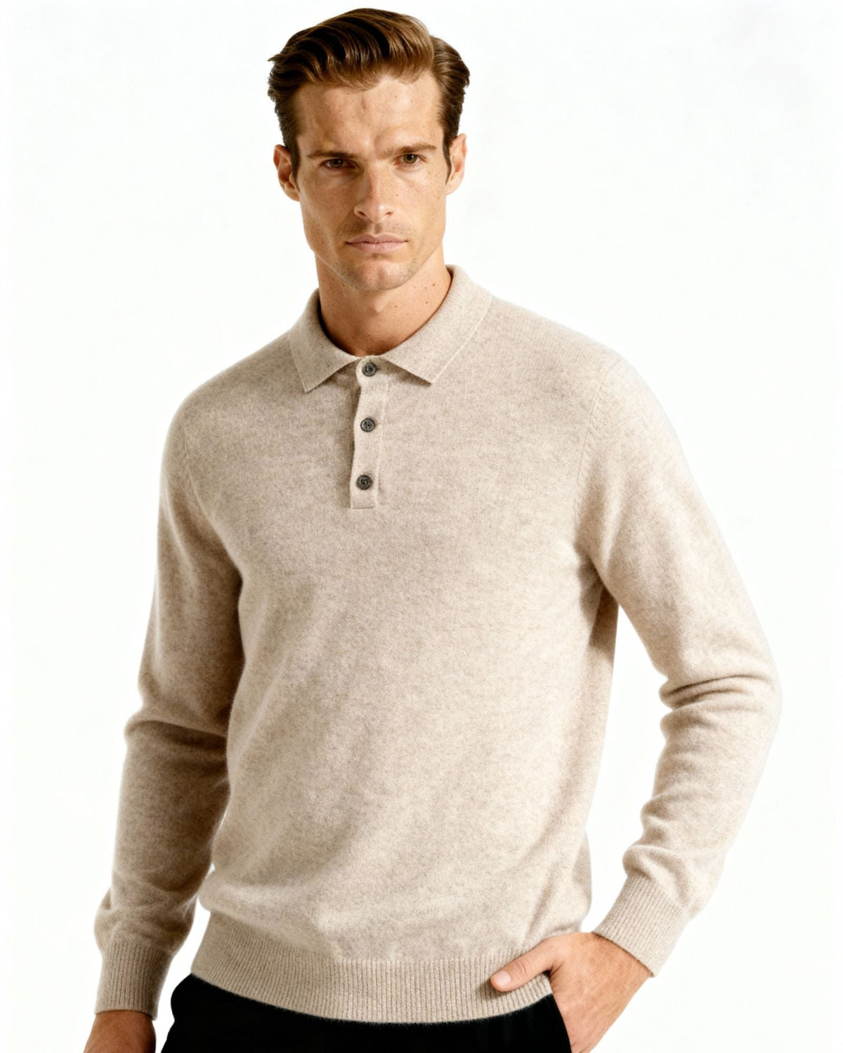 GABRIEL™ | Polo Cachemire Maille Dense