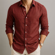 GABRIEL™ | Chemise à manches longues pour homme en coton et lin
