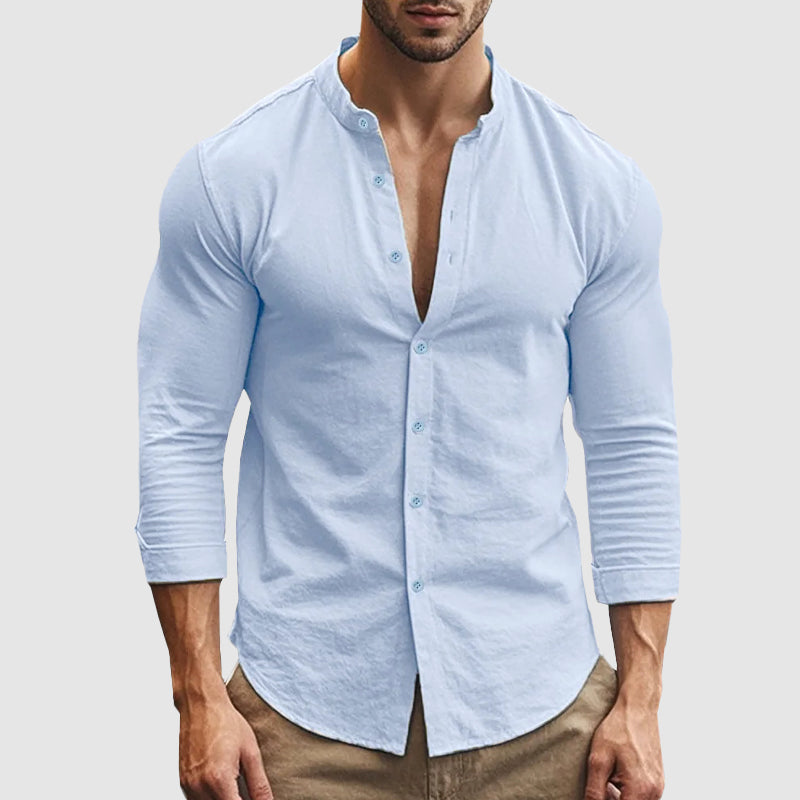 GABRIEL™ | Chemise en lin et coton mélangé