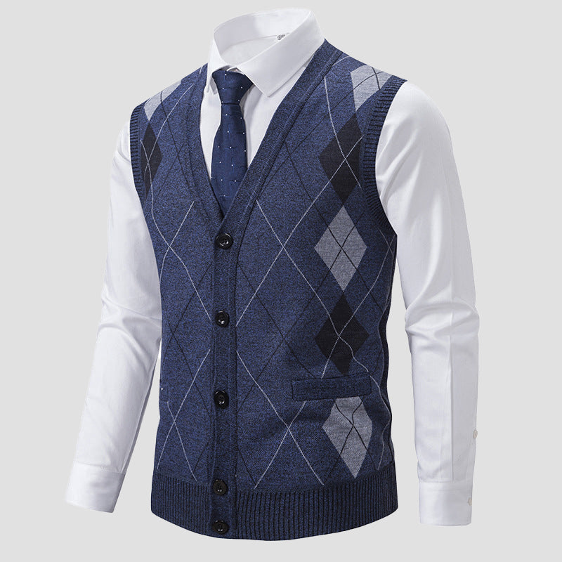 GABRIEL™ | Gilet doublé en maille torsadée pour homme
