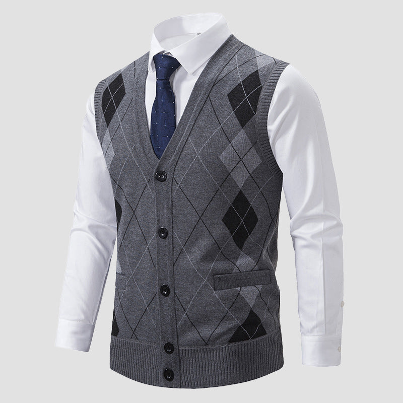 GABRIEL™ | Gilet doublé en maille torsadée pour homme