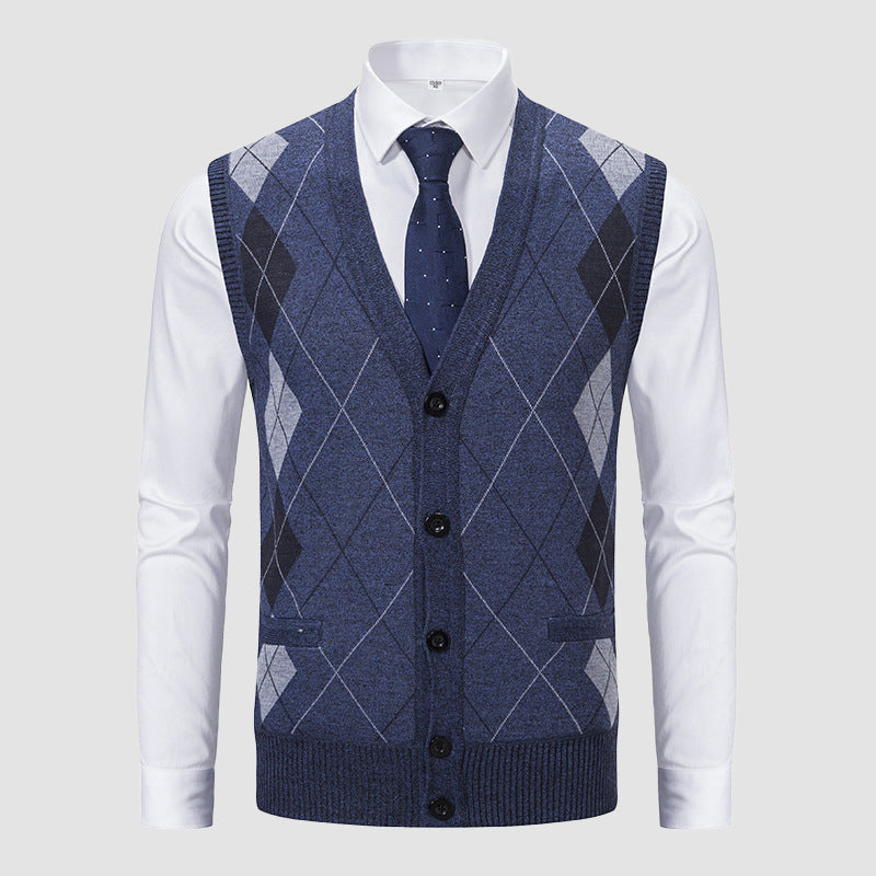 GABRIEL™ | Gilet doublé en maille torsadée pour homme