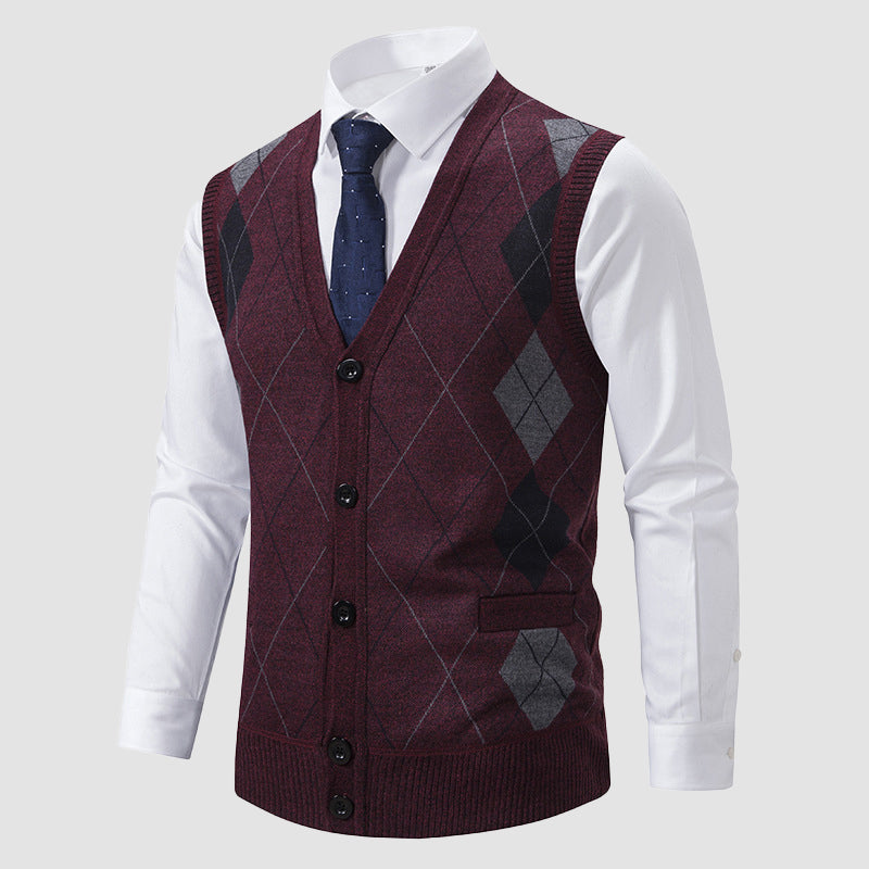 GABRIEL™ | Gilet doublé en maille torsadée pour homme